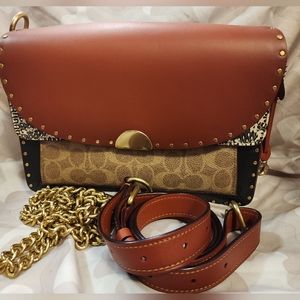 Sale!!!! Coach Dreamer Shoulder Bag in Signature and Snakeskin